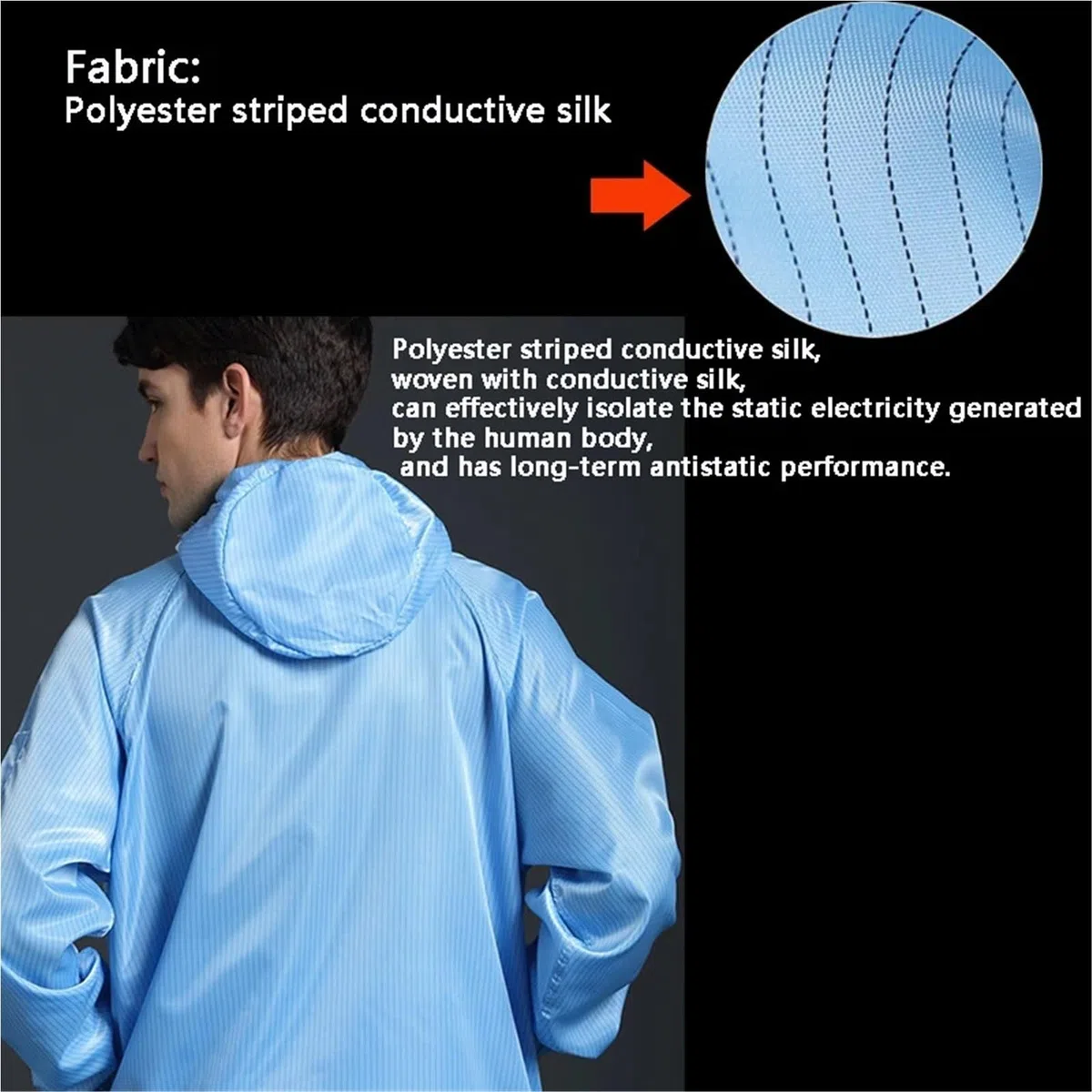 Combinaisons unisexes, uniformes, vêtements propres, à capuche for salle blanche, anti-poussière et antistatiques, protection au travail(blanc,5XL)