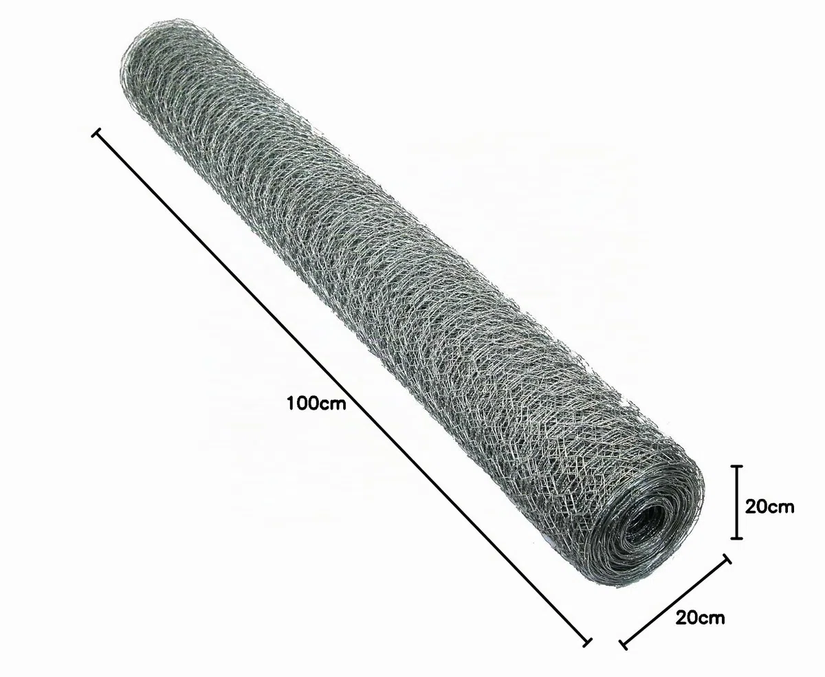 Garmix Grillage à Poule & Lapin | Clôture Poulailler | pour Enclos Parc Jardin | Fils de Fer Galvanisé, Maille Hexagonale 25mm, Épaisseur 0,8mm (120cm x 50m)