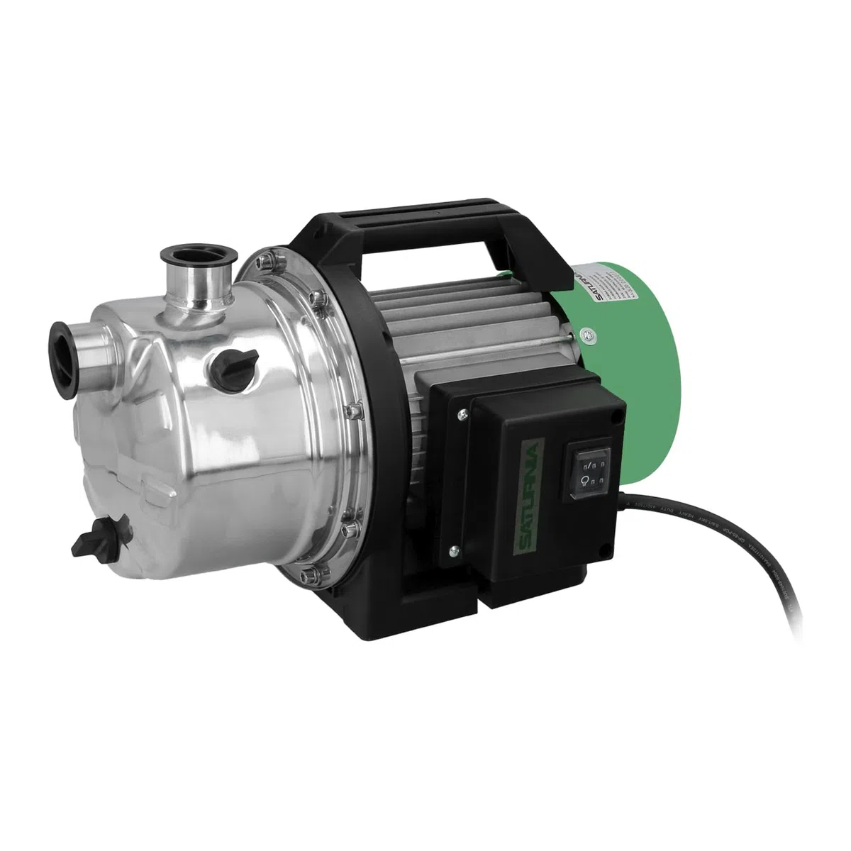 Pompe à eau propre surface en acier inoxydable 1 300 W. 5 000 l/h, profondeur 8 m, élévation 50 m. Pression maximale : 5 bar