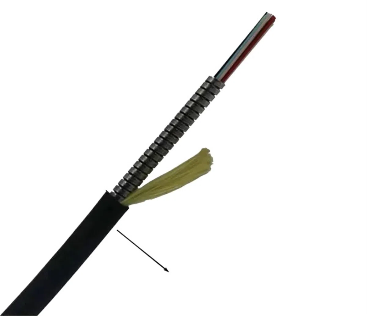 Cordon de raccordement blindé à 6 cœurs, Champ TPU monomode LC SC-FC-St A extérieur LSZH 5mm, Fibre Optique Flexible(300m TPU LC-LC)
