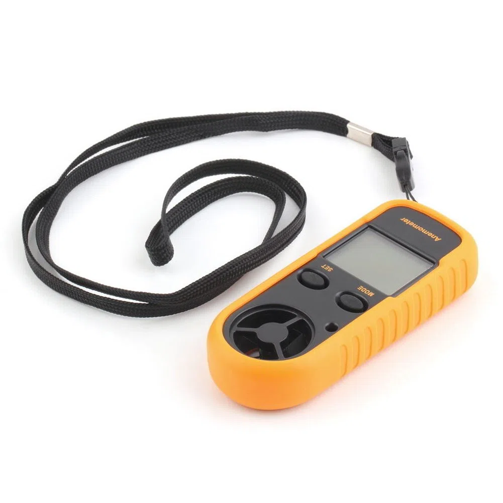 RGBS Numérique Anémomètre LCD Vitesse du Vent Compteur Téléphone Mobile Airflow Vitesse Mesure Thermomètre Dispositif pour Surf/Cerf-Volant/Vol/Voile/Surf/Pêche