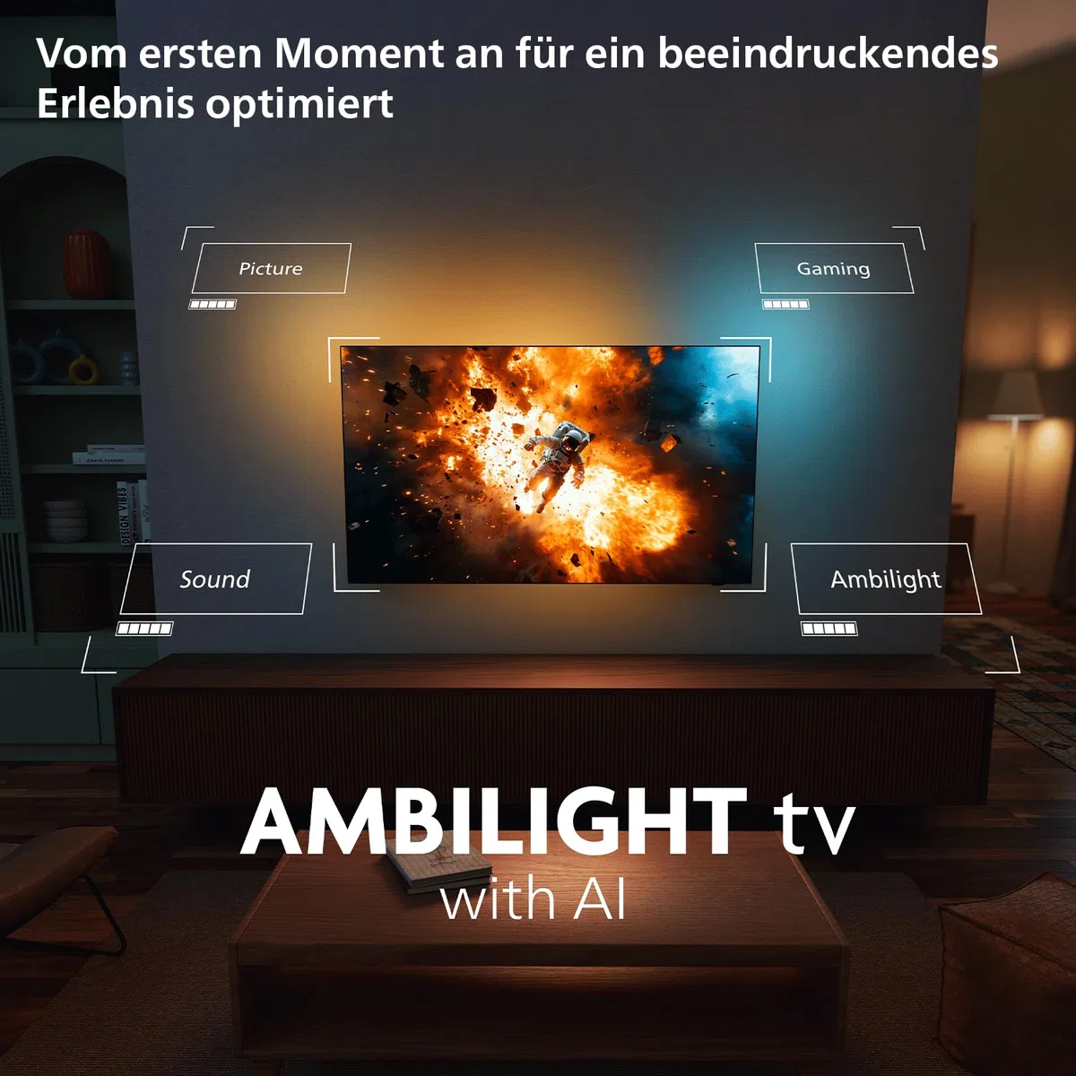 PHILIPS Ambilight TV 65OLED951/12 téléviseur Intelligent OLED 4K, 65 Pouces