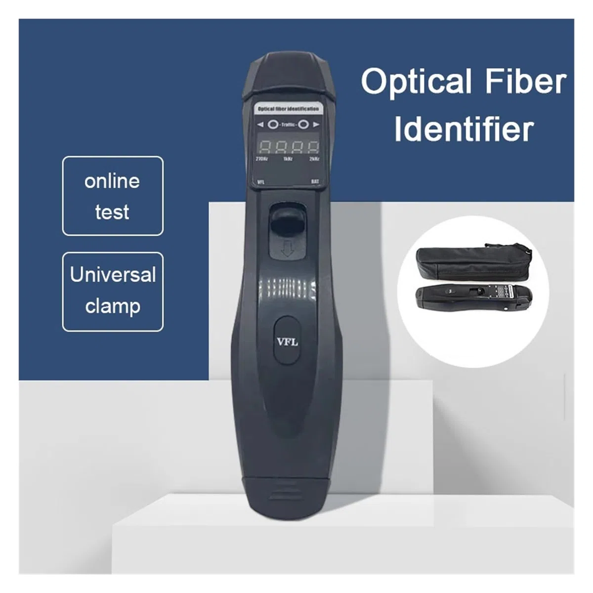 Testeur de Fibre Identificateur De Fiber Optique Avec 4 Localisateurs Visuels Défauts VFL, Testeur Machine Tout-en-un Rechargeable À Lumière LED Intégré 2m