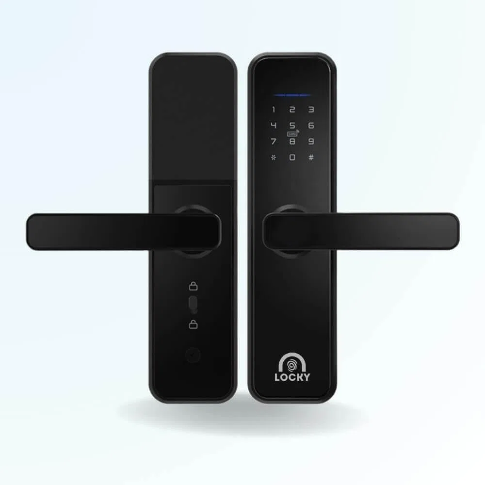 LOCKY-1 Serrure connectée Code, Badge, App, Bluetooth, Poignée intégrée