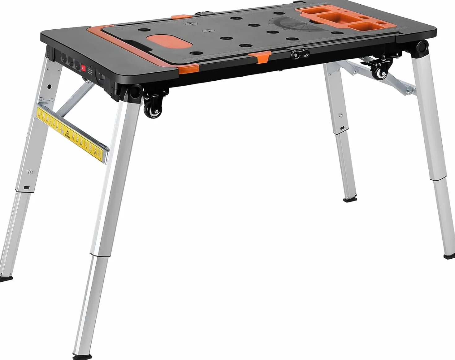 LIFERUN 7en1 Etabli Pliant, Établi Pliable, Chariot Portable Pliable,4 Roue