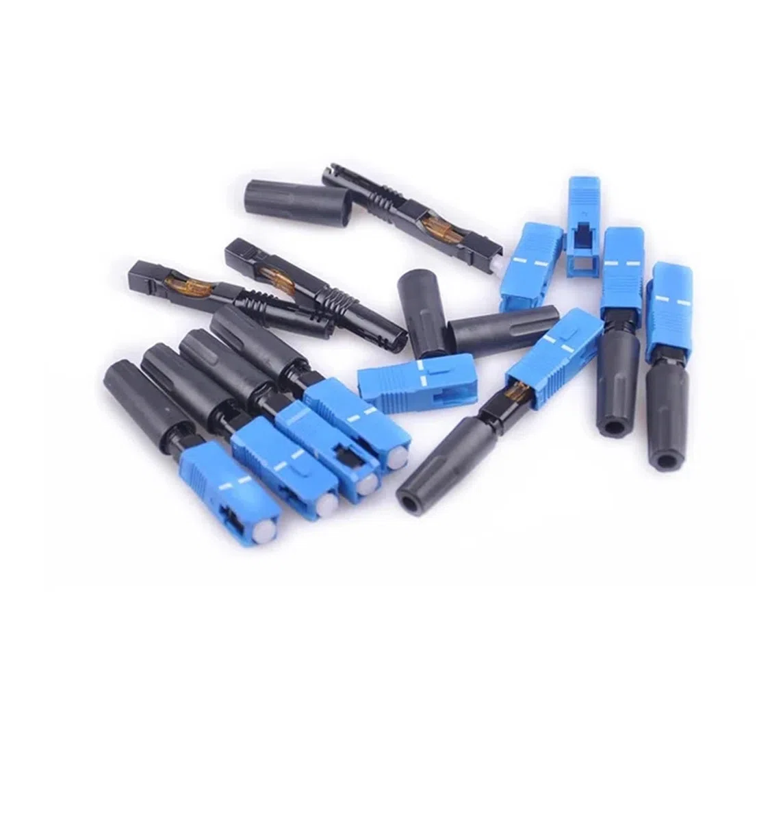 Connecteur rapide à fibres optiques SC 50/100/200 pièces SM connecteur rapide optique monomode SC UPC connecteur rapide coupleur 1(Upc 50pcs)
